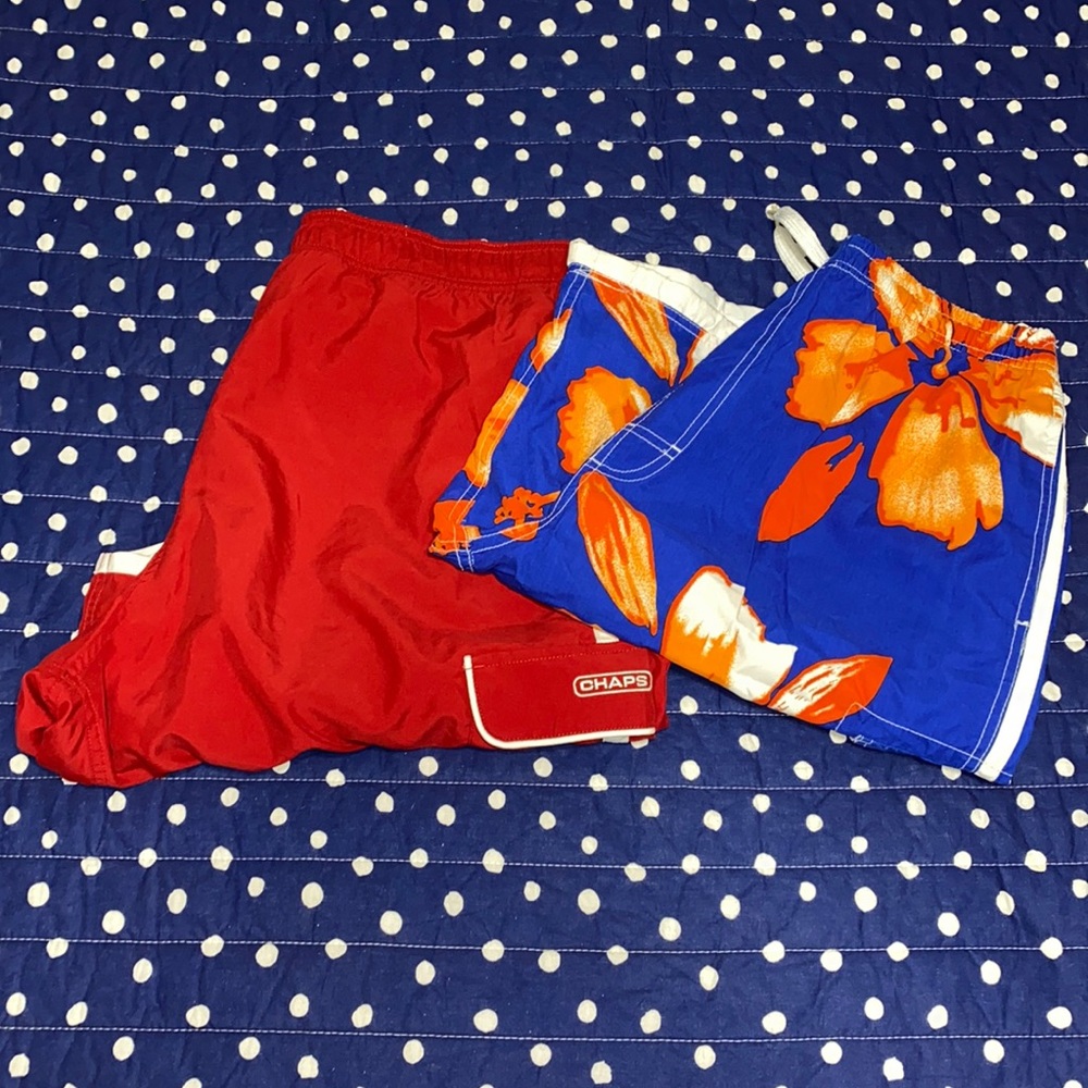 2 pair men’s swim trunks